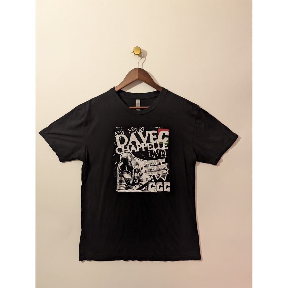 Chappelle Live Shirt Mens L Black Excellent Graphic Tee Comedy